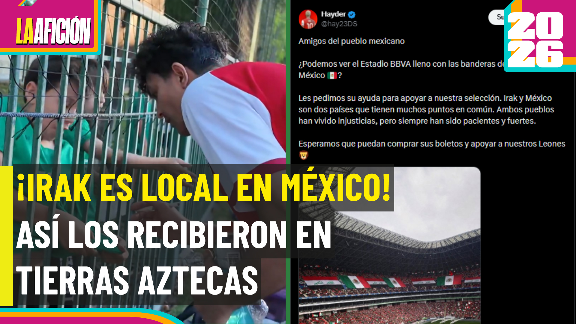 Irak llegó sin apoyo y México los recibió así