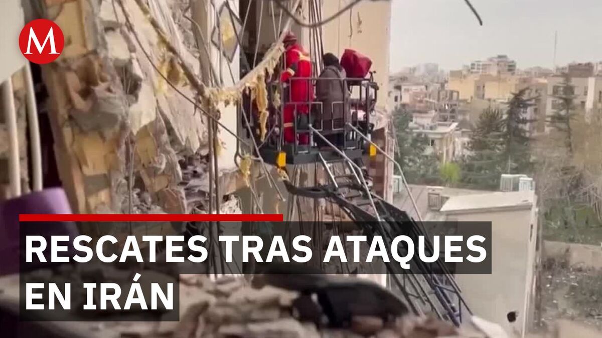 Reportan rescate de civiles bajo los escombros en Teherán tras ataques