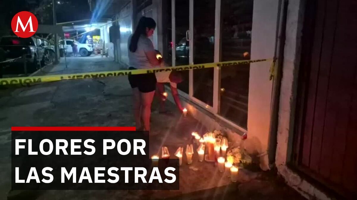Homenaje a profesoras asesinadas en la escuela, Michoacán