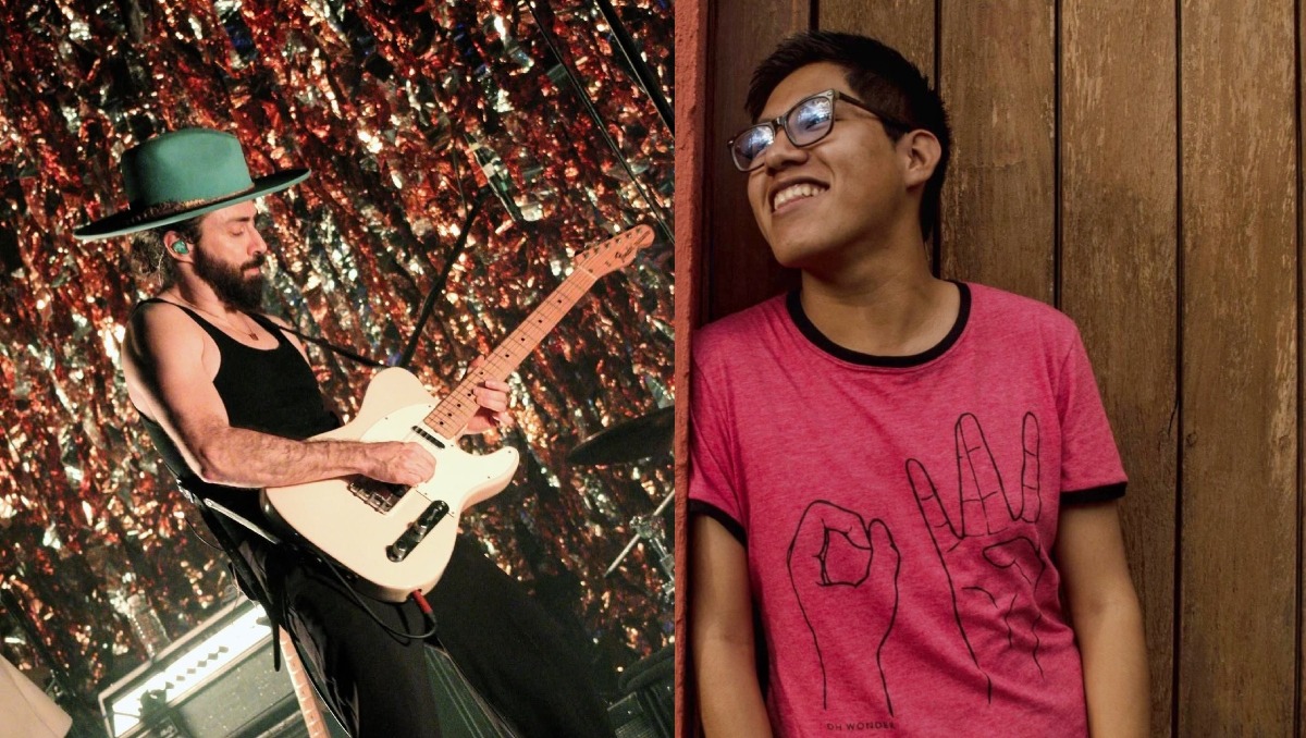 Miguel Ángel y su fotografía de Jay de la Cueva en el concierto de The Guapos /Cortesía de la familia de Miguel Angel