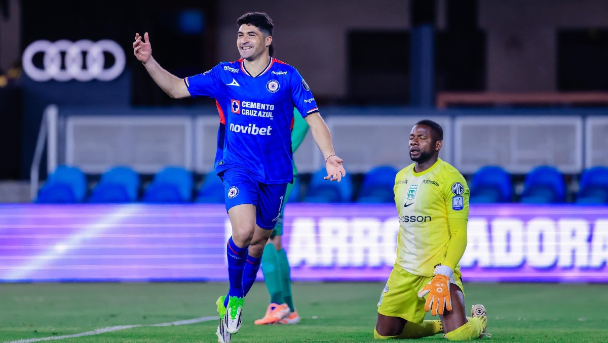 Nico Ibáñez marcó en la victoria de Cruz Azul sobre Atlético Nacional en el amistoso (X @CruzAzul)