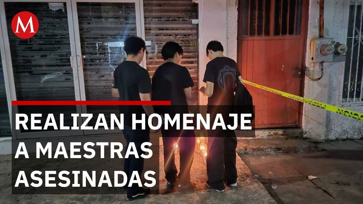 Rinden homenaje a las profesoras asesinadas por un alumno en Michoacán