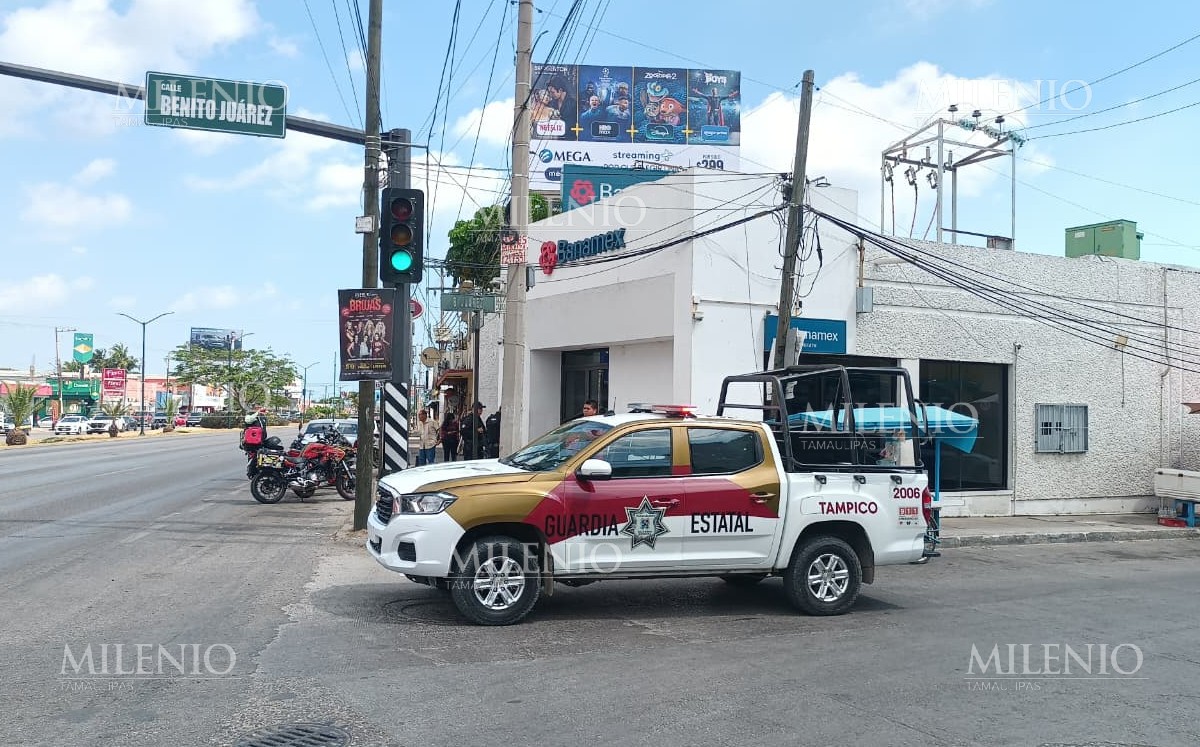 Asaltan banco Banamex en Tampico. | Jesús Alberto García