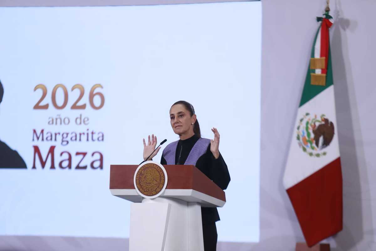 Claudia Sheinbaum en la conferencia del Pueblo en Palacio Nacional. |  Foto: Juan Carlos Bautista