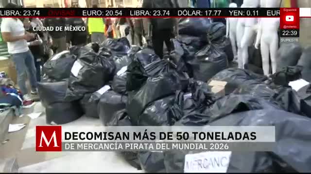Decomisan más de 50 toneladas de mercancía pirata en Tepito | Elisa Alanís, 26 de marzo de 2026