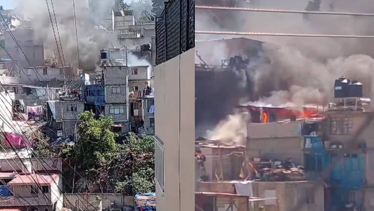 El fuego se originó en una vivienda de materiales reciclables y se extendió a través de pastizales hasta alcanzar dos casas. | Carlos Zaid