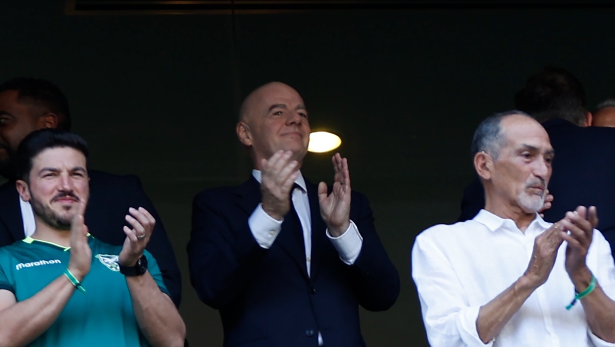 Gianni Infantino, presente en el Estadio Monterrey para el repechaje internacional (Jorge López)