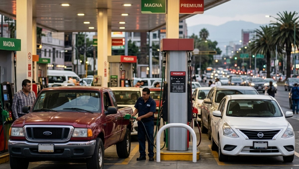 El gobierno federal reactivó por primera vez en casi un año el subsidio a la gasolina Magna. Foto: Imagen generada con IA