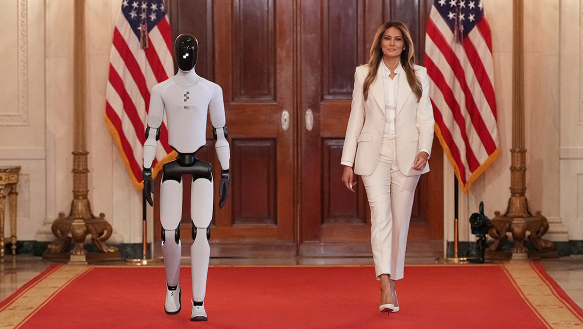 Melania Trump presenta un robot humanoide en la Casa Blanca y plantea un futuro donde la inteligencia artificial también eduque a los niños | The New