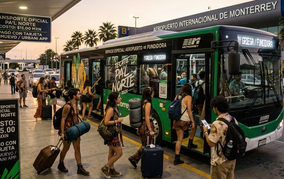 Habrá rutas dedicadas del aeropuerto directo al festival. | Imagen generada por Gemini