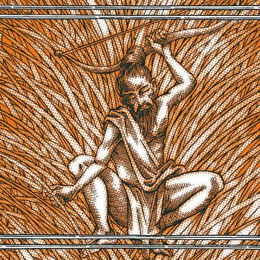 Ex libris: Mahabharata IV. Ilustración del artista visual Eko.