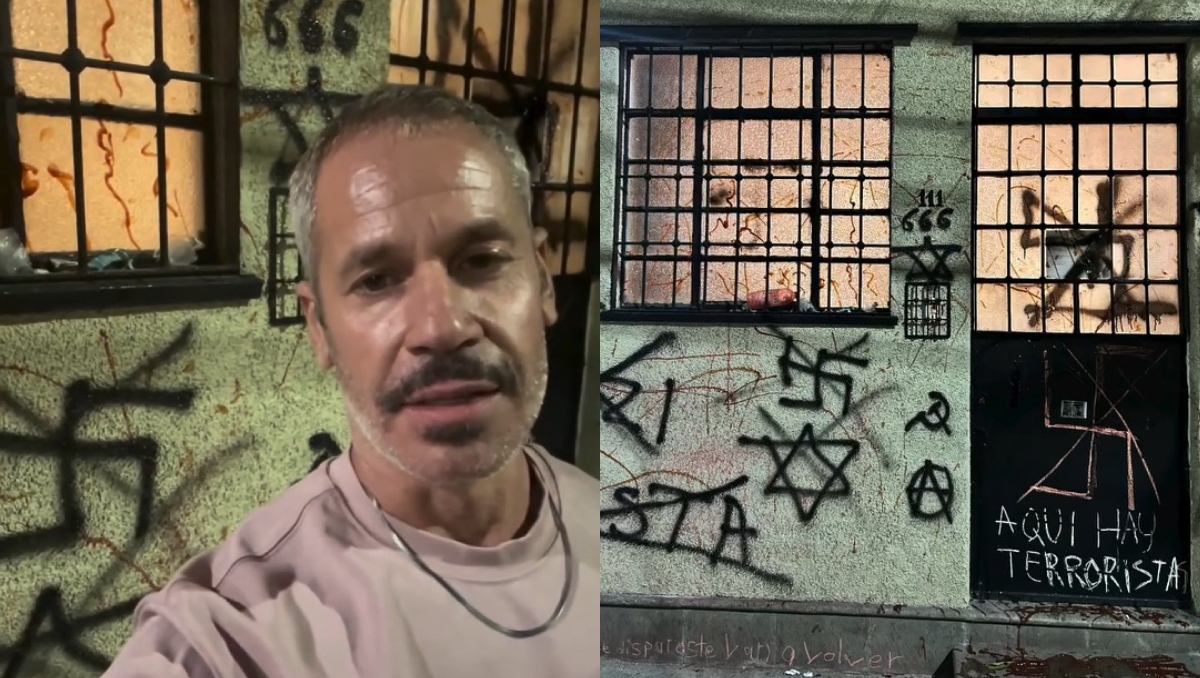 Amir Fattal grabó un video de como vandalizaron la galería: "Solo porque la gente descubrió que nací en Tel Aviv” | Especial