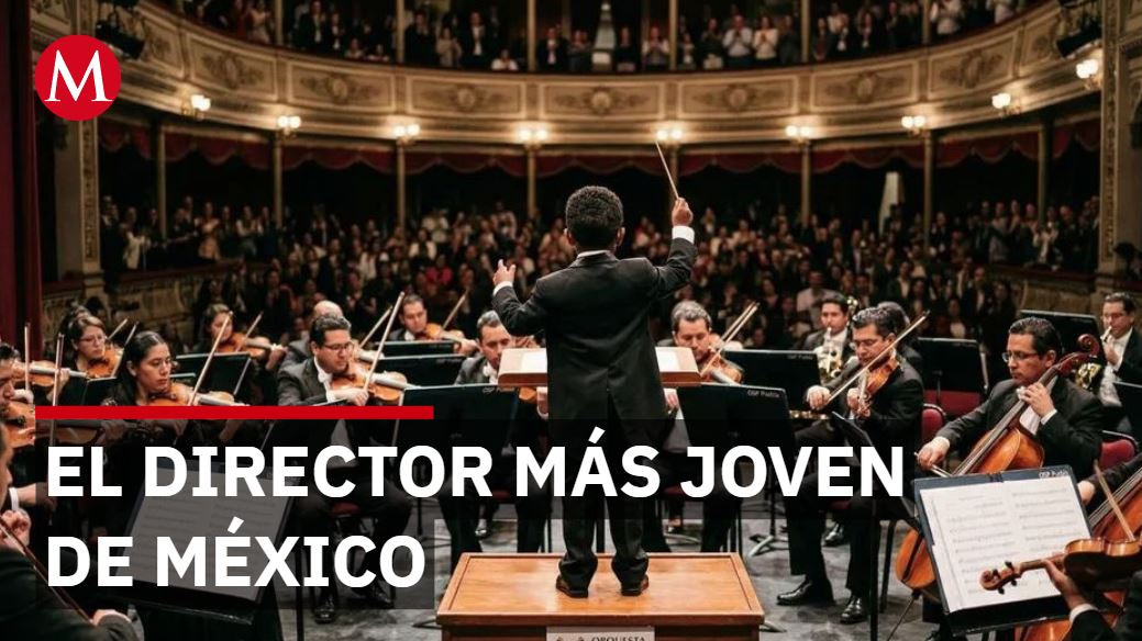 Con cuatro años dirige y toca instrumentos: el director de orquesta más chico de México