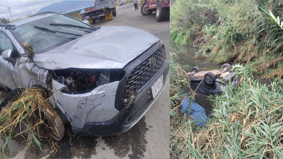 Magistrada de Oaxaca y su hijo sufren accidente vehicular al perder el control y caer a un río