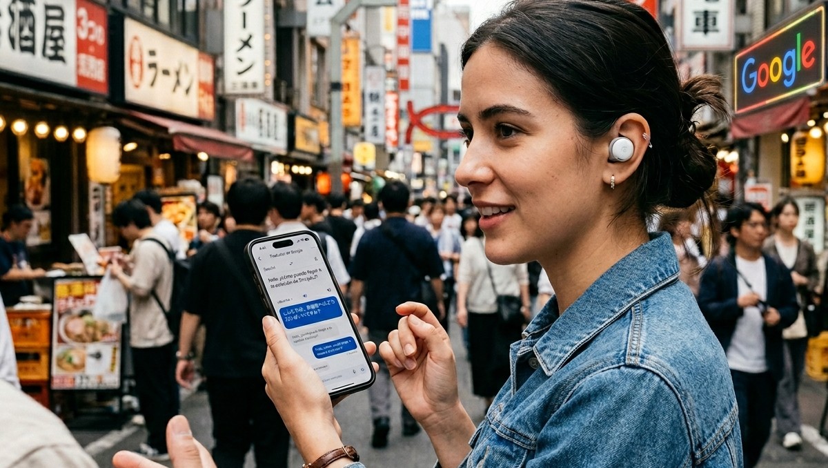 Así funcionó Live Translate de Google con auriculares en iPhone. | FOTO: MILENIO
