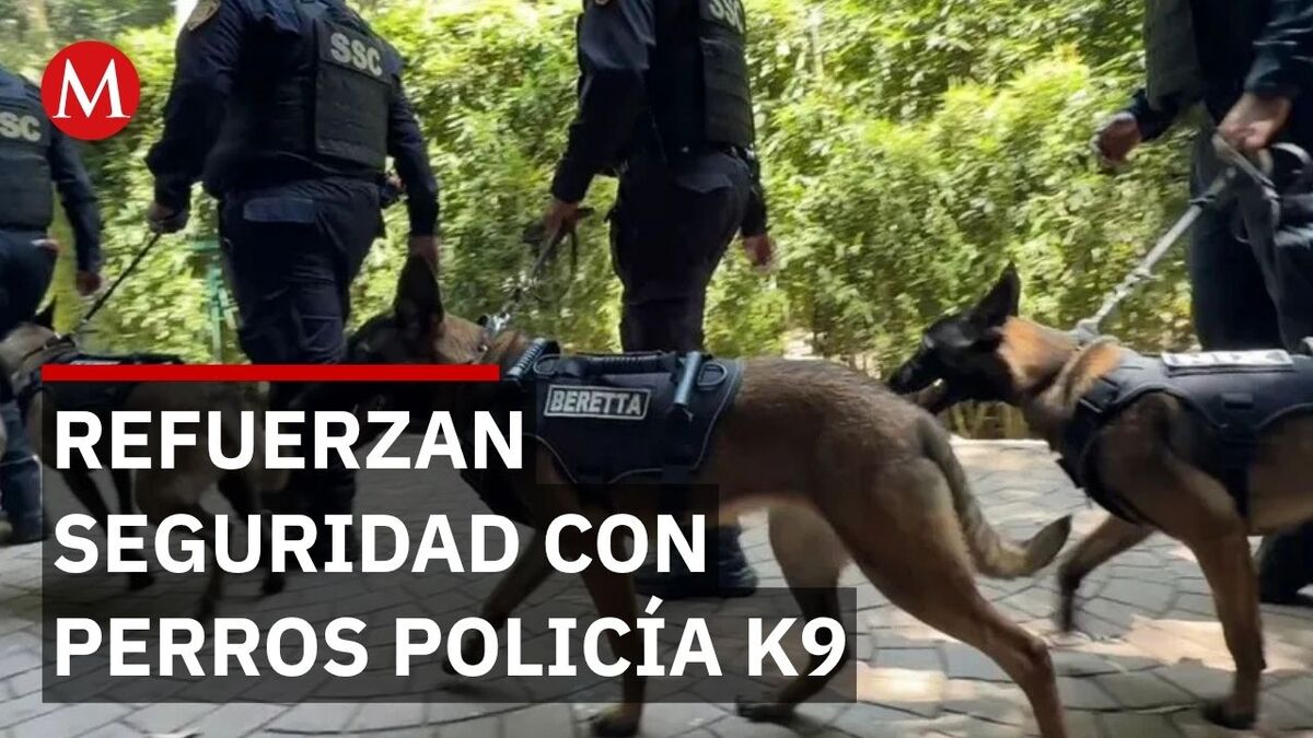 La Policía de la Ciudad de México presenta a sus nuevos agentes K9