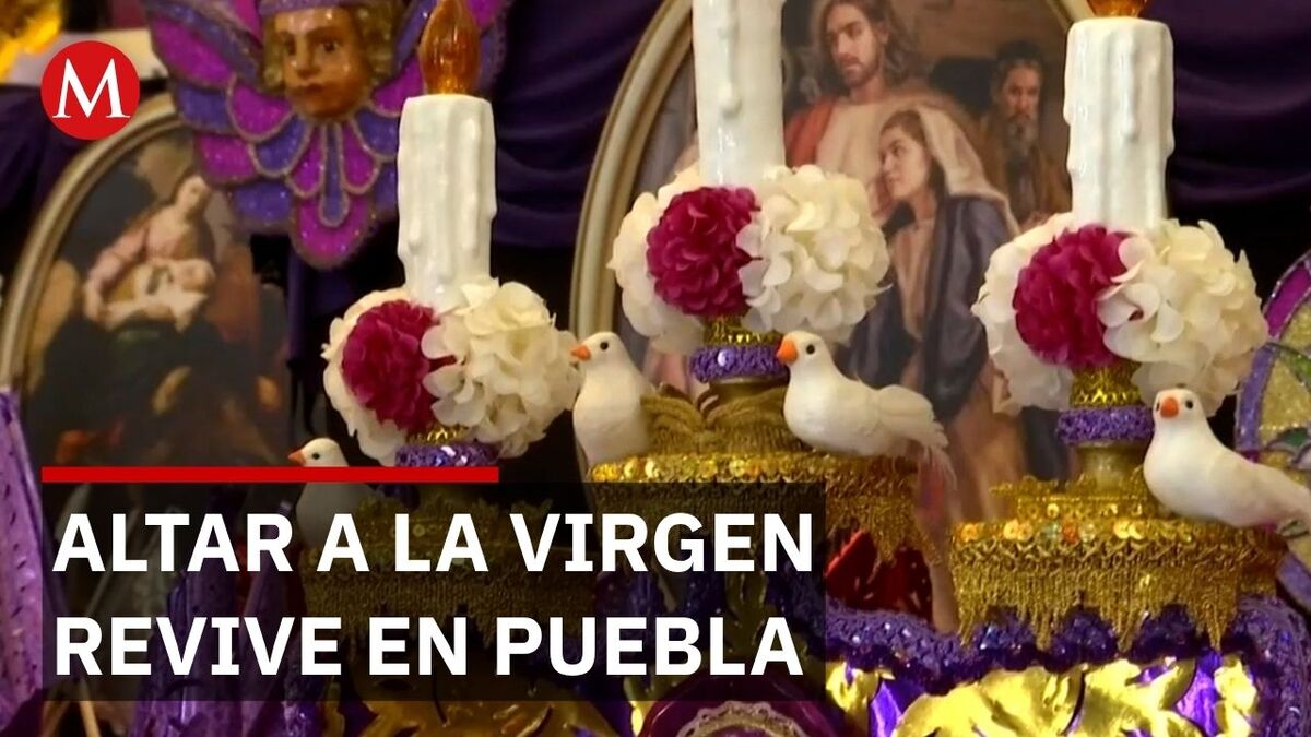 Altar a la Virgen de Dolores en Puebla revive como tradición de Semana Santa