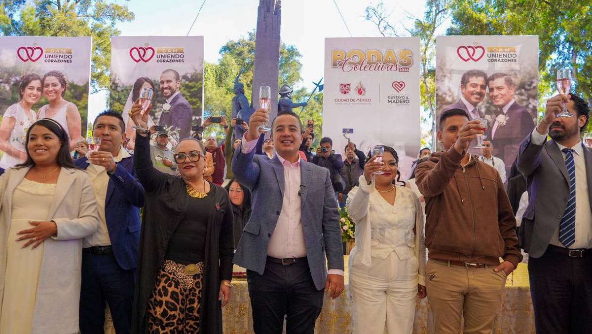 500 parejas se dieron el 'sí quiero' en la alcaldía Gustavo A. Madero (Especial)