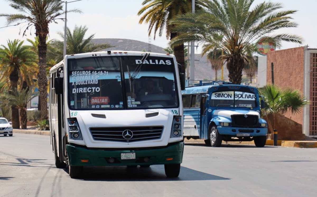 Transporte público en Torreón. | Foto: Verónica Rivera