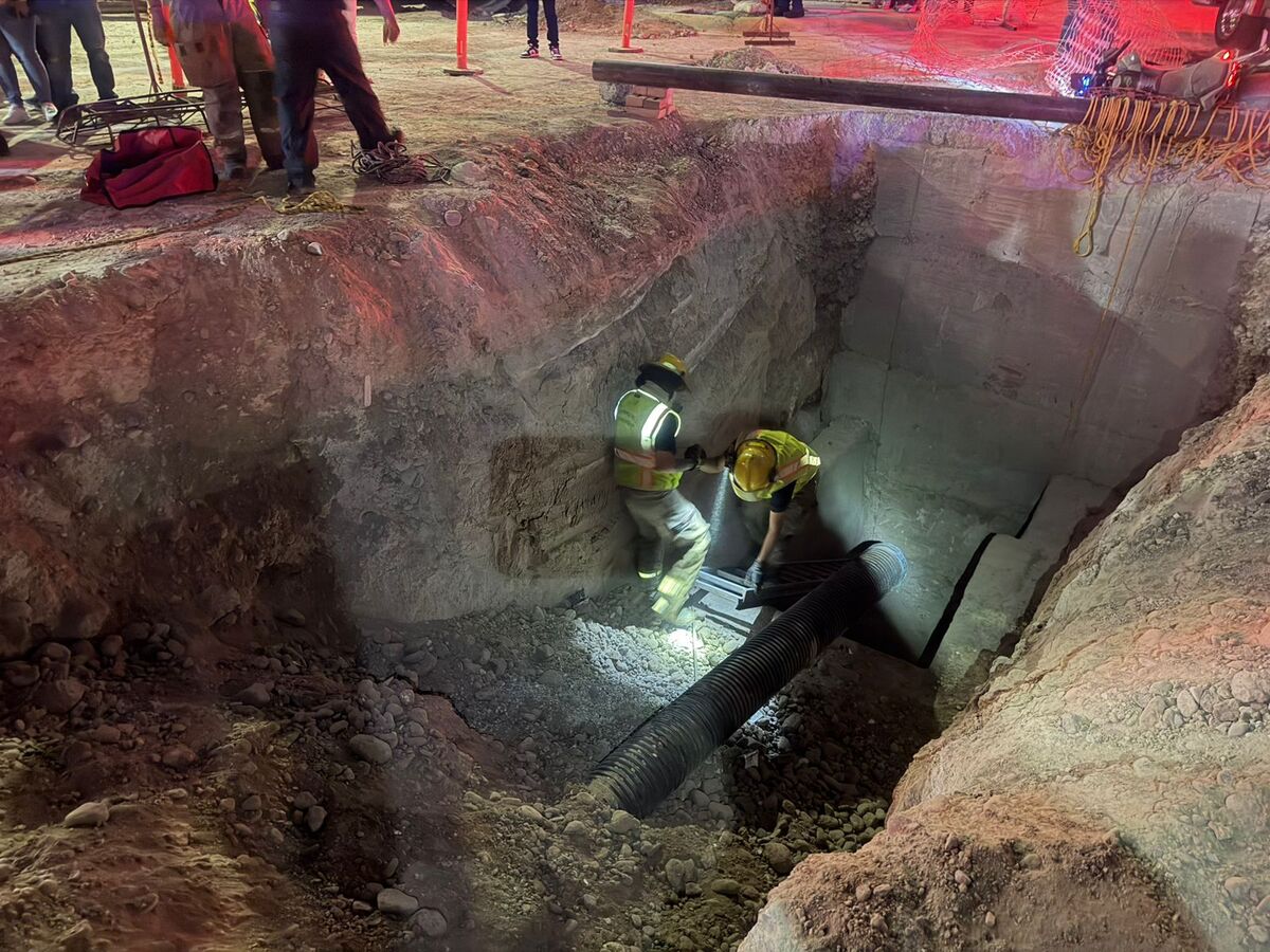 Accidente en obras del sistema Abastos-Independencia