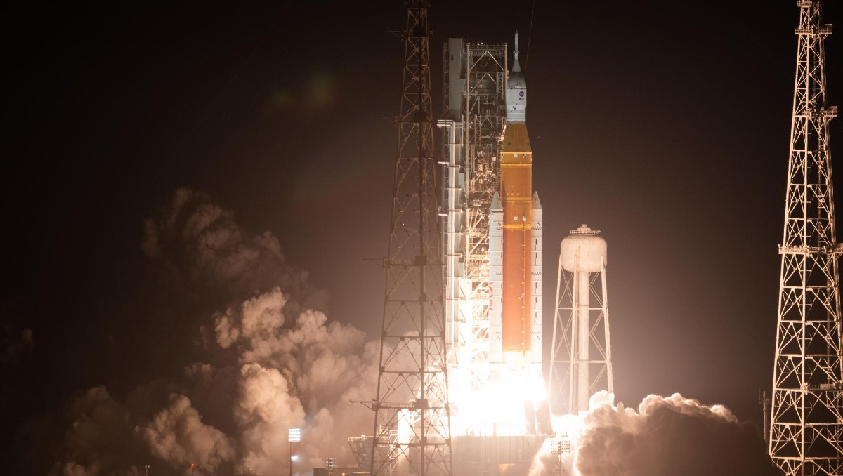 El cohete Space Launch System (SLS) de la NASA, que transportaba la nave espacial Orion, despegó el miércoles 16 de noviembre de 2022. | NASA
