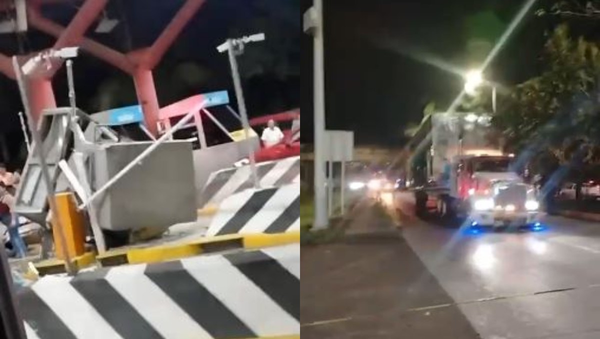 El conductor se pasó la caseta de peaje, lo que derivó en una persecución policial. | Captura de pantalla