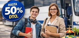 Descuento en autobuses Semana Santa 2026 estudiantes y maestros
