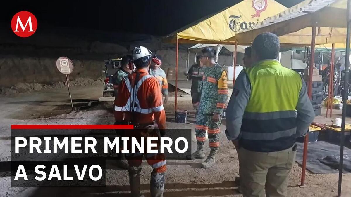 Extraen con vida al primer minero de la mina Santa Fe, Sinaloa