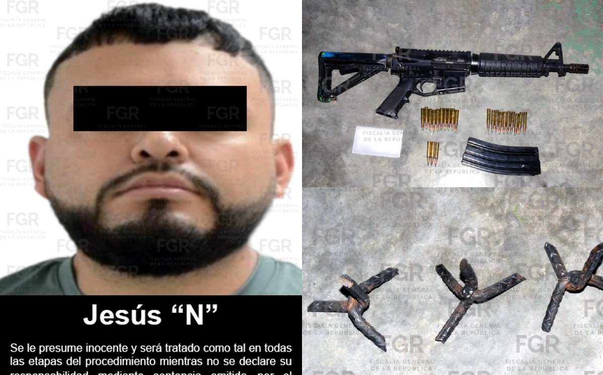 Jesus N fue detenido por portar armamento ilegal.