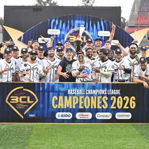 Los Kane County Cougars se coronaron en la Baseball Champions League 2026 en el Estadio Alfredo Harp Helú.