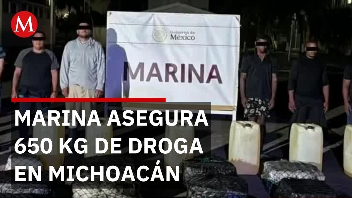 Marina asegura 650 kilos de cocaína frente a Lázaro Cárdenas, Michoacán