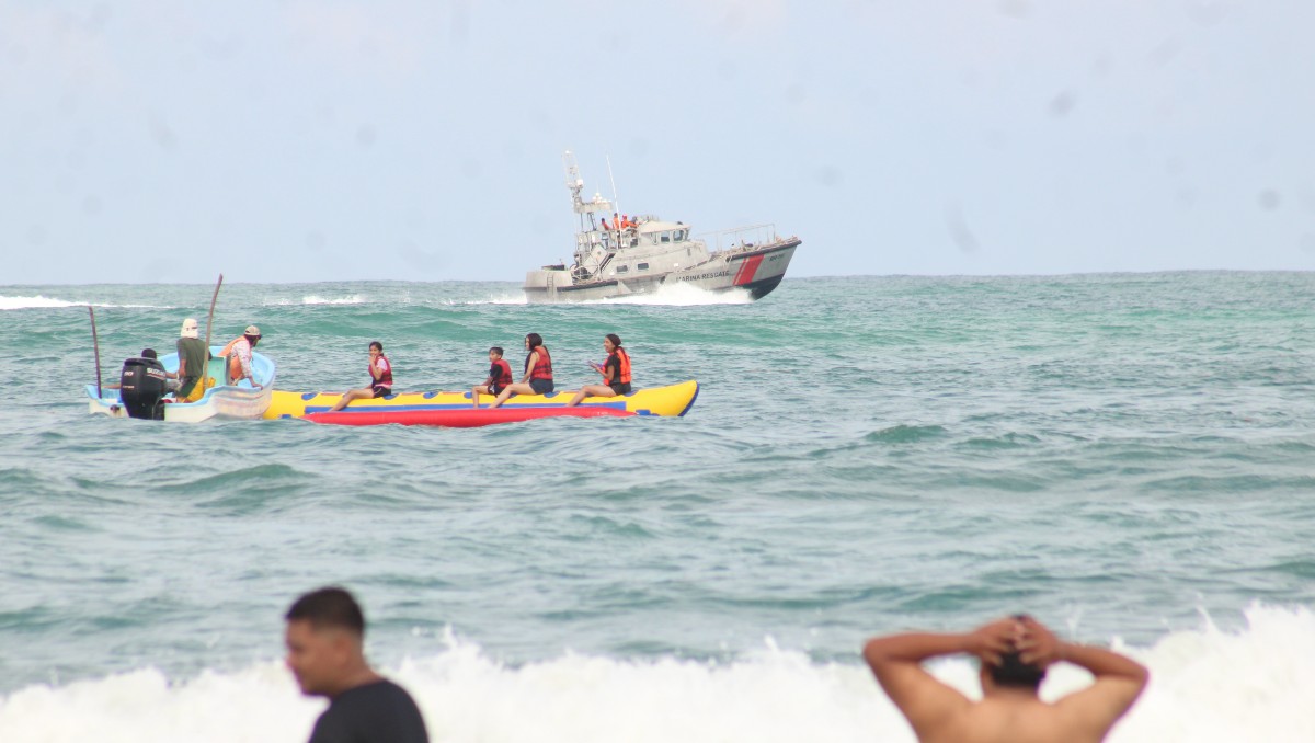 Operativo de vigilancia permanente en playa Miramar. (Yazmín Sánchez)