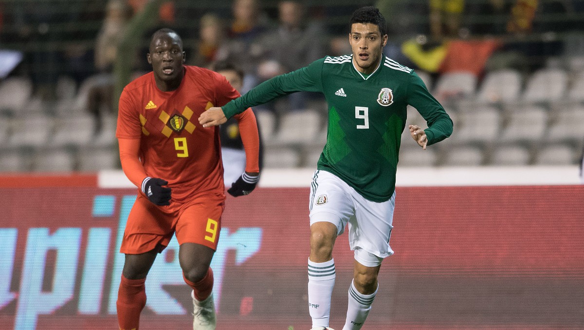 Raúl Jiménez durante un partido amistoso ante Bélgica celebrado en 2017 (Imago7)