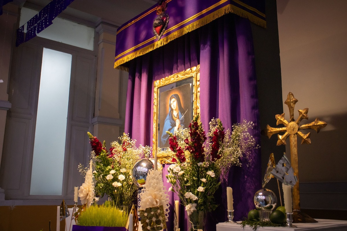 Altar de la Virgen de los Dolores. (Cortesía)