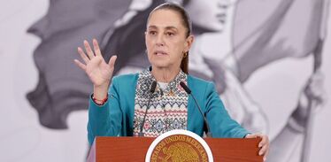 La presidenta Claudia Sheinbaum en la conferencia matutina de Palacio Nacional del martes 31 de marzo de 2026.