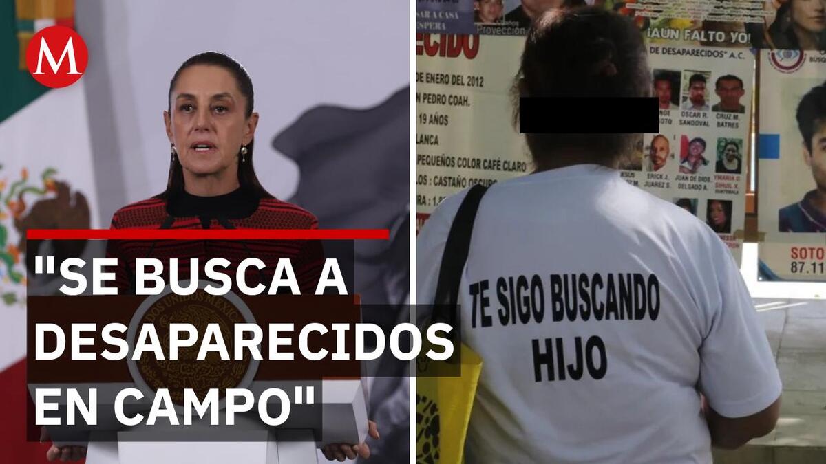 Sheinbaum afirma que "hay búsqueda en campo" para localizar a desaparecidos