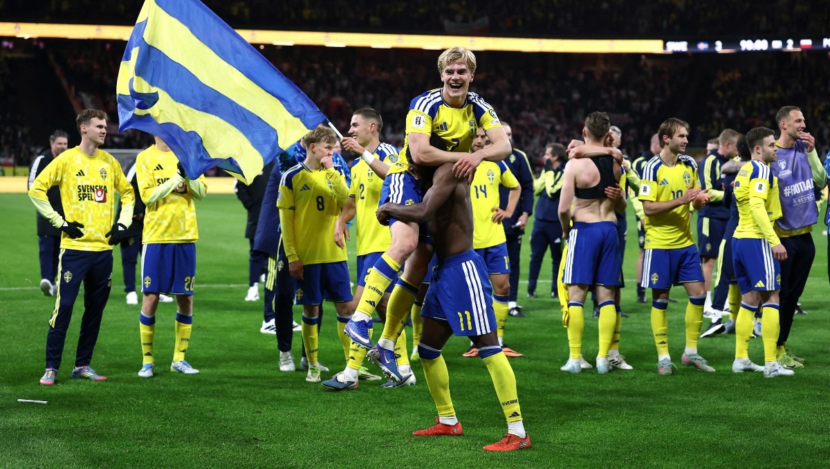 Suecia elimina a Polonia e irán al Mundial 2026 (Reuters)