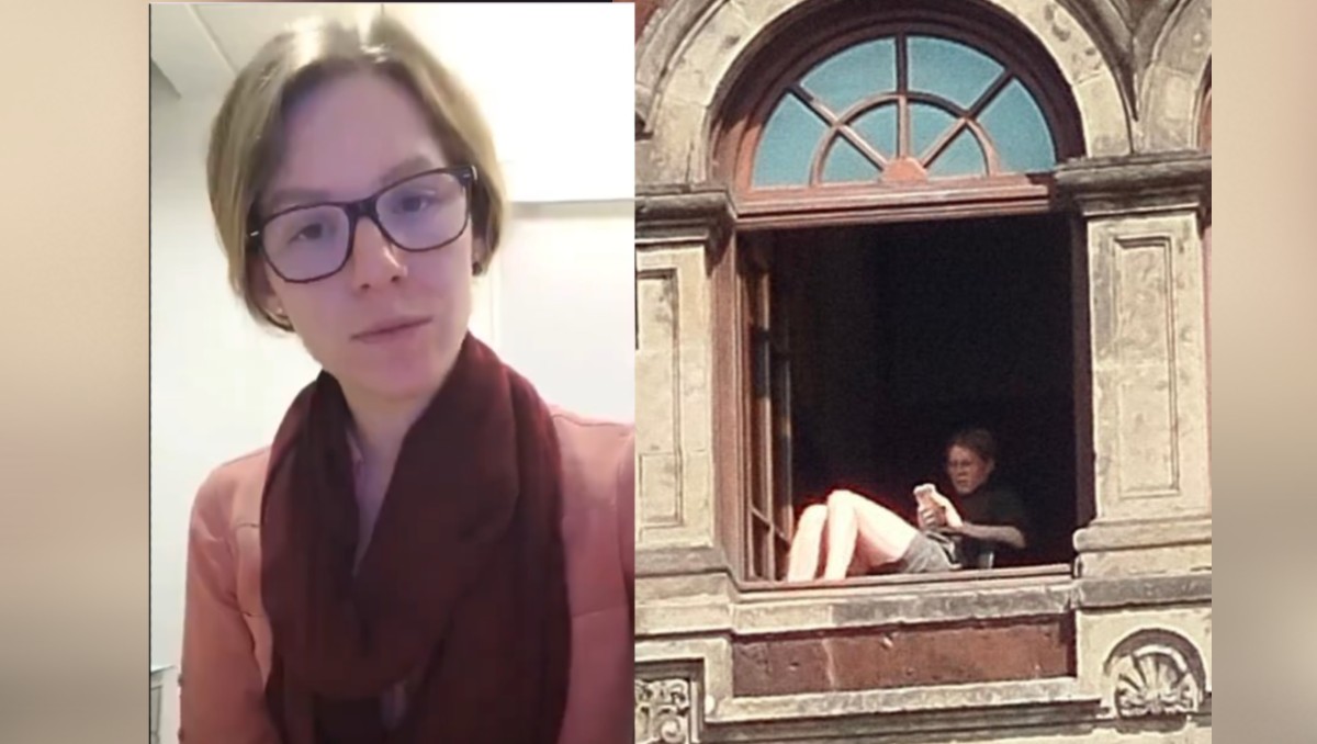 Florencia Franco pertenecía a la Secretaría de Hacienda cuando fue captada en una ventana de Palacio Nacional. | Captura