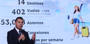 Leobardo Ávila Bojórquez, director de Mexicana de aviación durante la Mañanera.