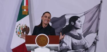 Sheinbaum en la conferencia matutina de Palacio Nacional del 1 de abril de 2026.