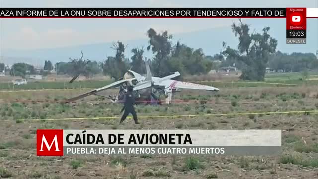 Caída de avioneta en Puebla deja tres personas fallecidas | Milenio Noticias, 2 de abril de 2026