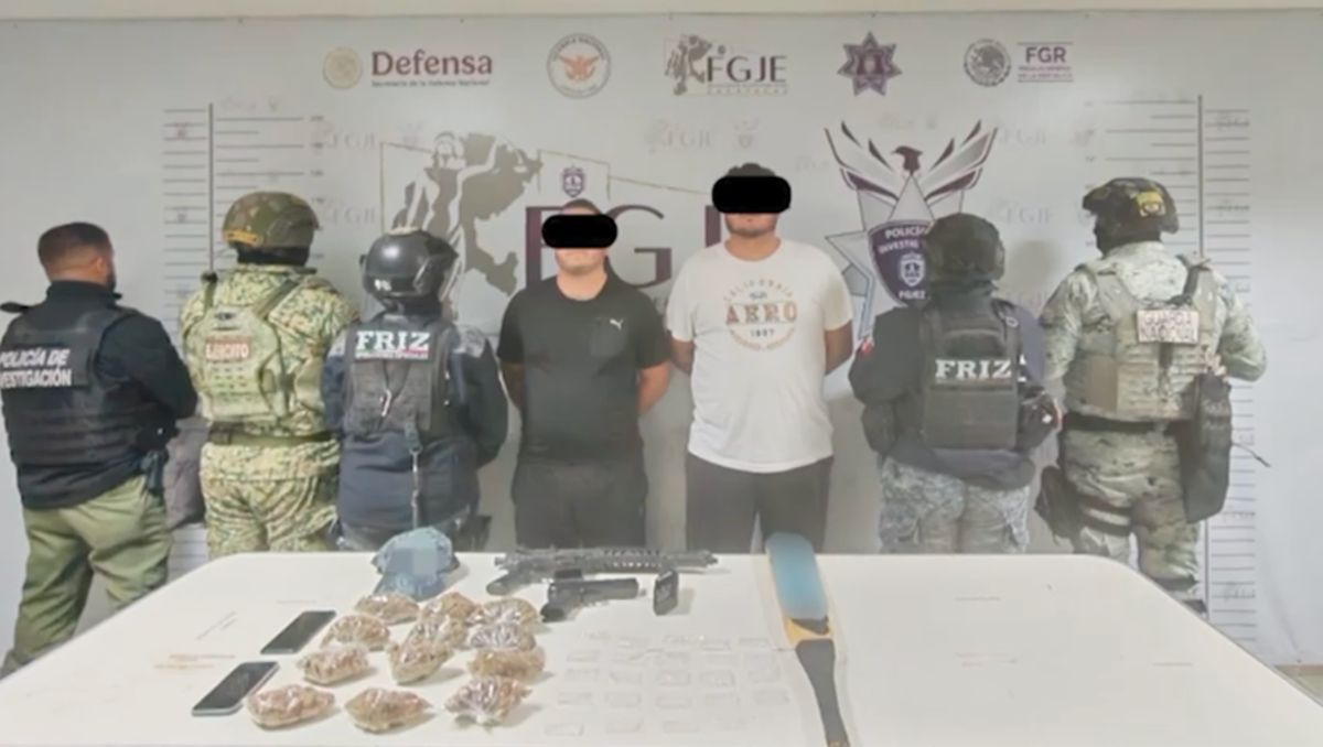 Detienen a dos hombres por robos con violencia en Zacatecas. | Especial