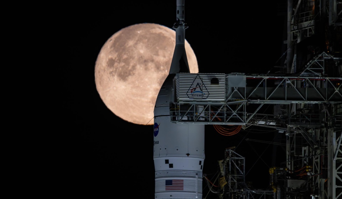 Imagen de la Luna desde la plataforma de lanzamiento de Artemis II | NASA