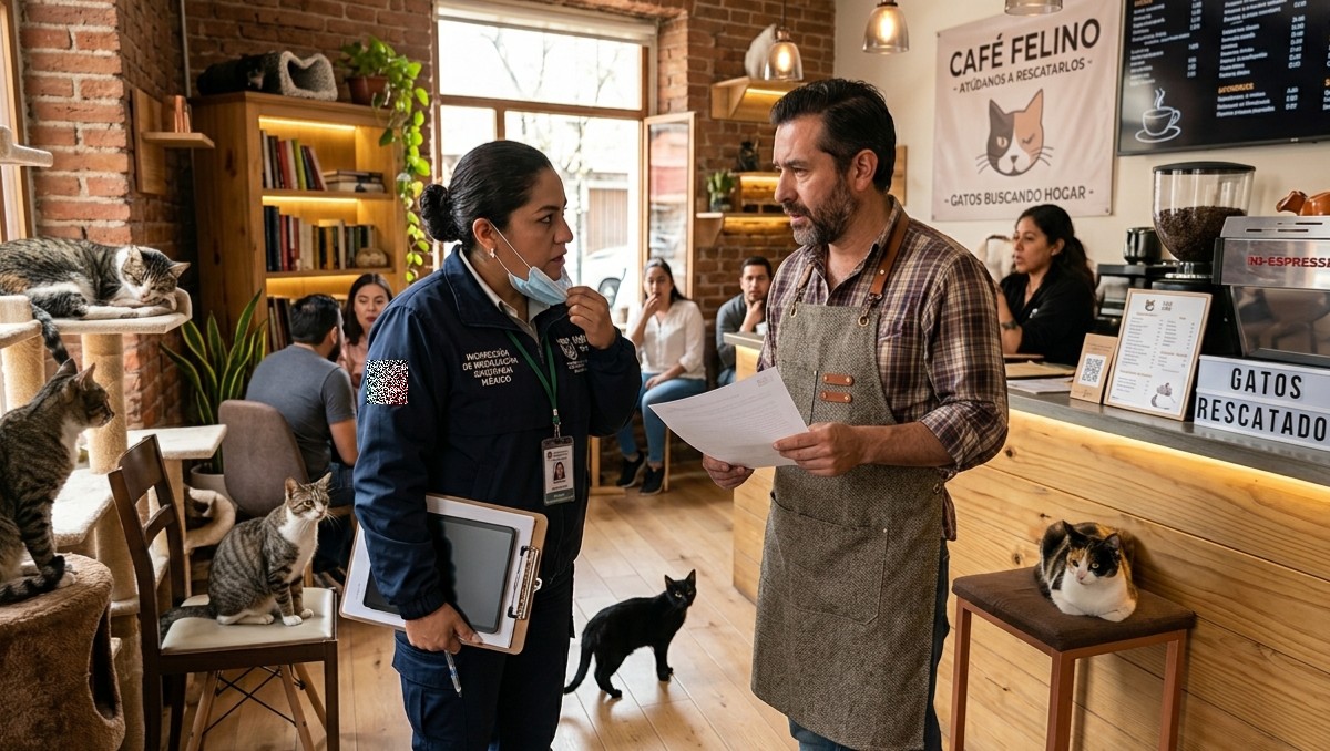 Las cafeterías deben cumplir con la regulación que determina ley de CdMx. Foto: Imagen generada con IA
