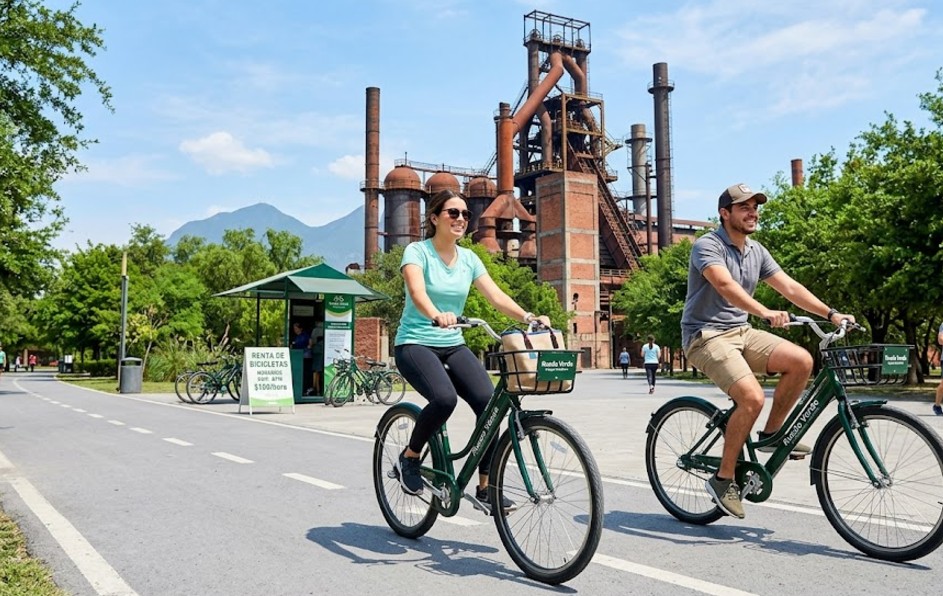 Los costos se mantienen accesibles para las familias, con opciones de bicicletas individuales y dobles para recorrer la vitapista. | Gemini