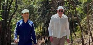 Sheinbaum compartió una foto de su caminata junto a su esposo.