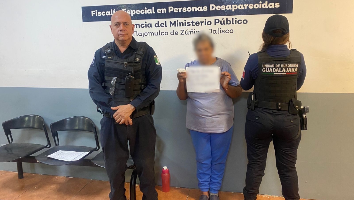 La mujer fue llevada en buenas condiciones hasta sus familiares en Tlajomulco (Foto: Cortesía)