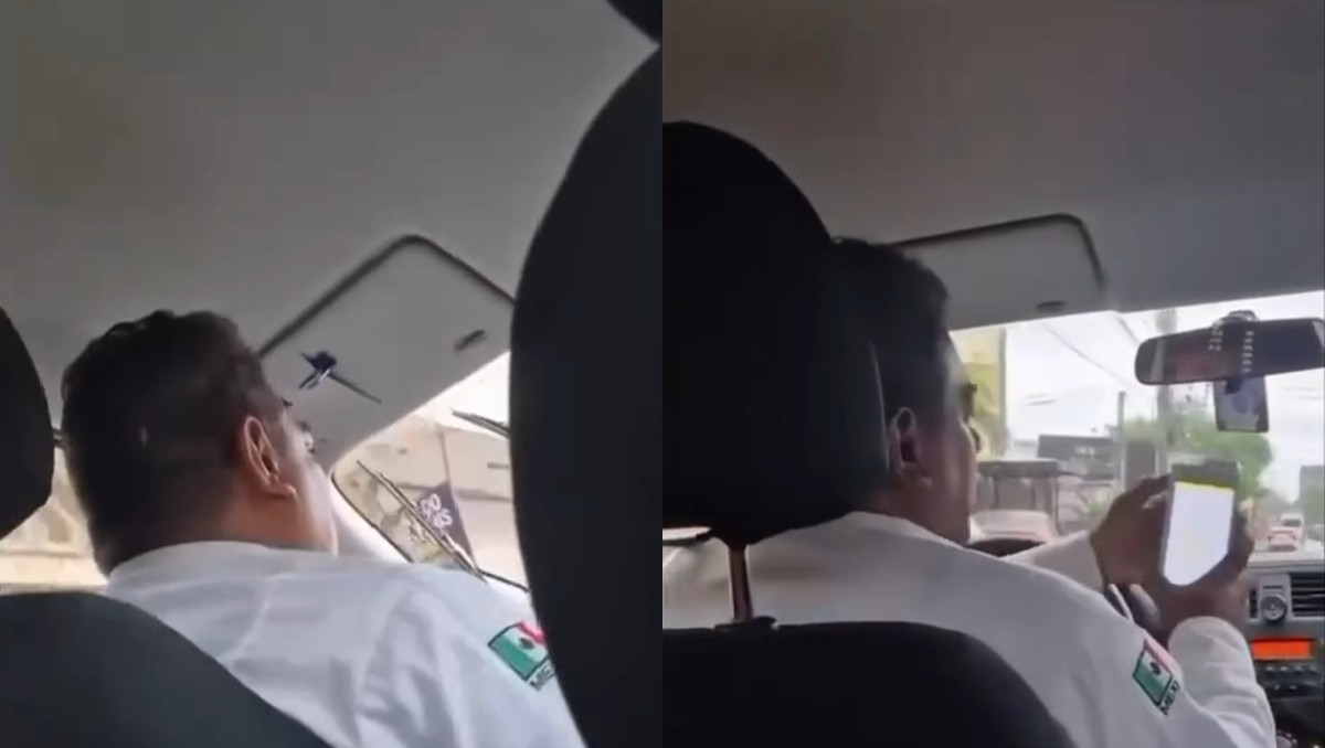 Video viral provoca suspensión de taxista acusado de retener a turistas en Quintana Roo | Captura