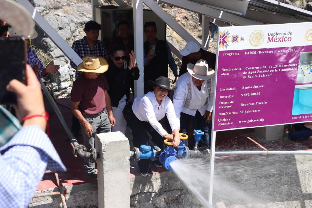 Comunidad de Benito Juárez ya cuenta con el servicio de agua potable. (Cortesía)