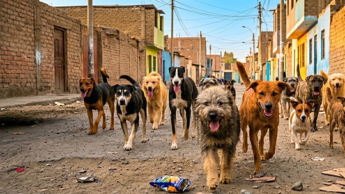 La víctima fue interceptada por varios canes que comenzaron a morderla en distintas partes del cuerpo.  | Imagen generada con Gemini.